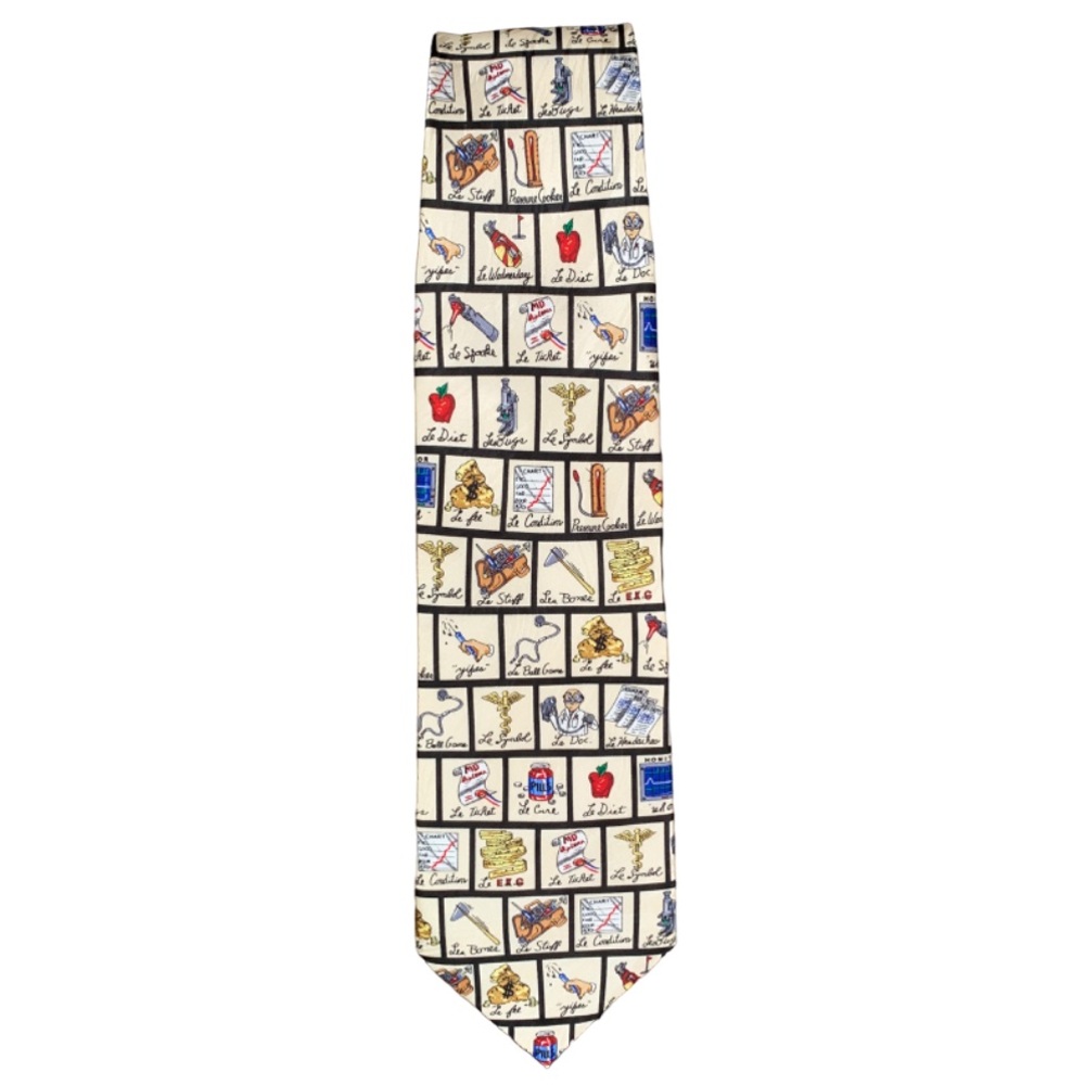 Museum Artifacts Doctor Novelty Neck Tie-100% Silk-Hand Made-Whimsical